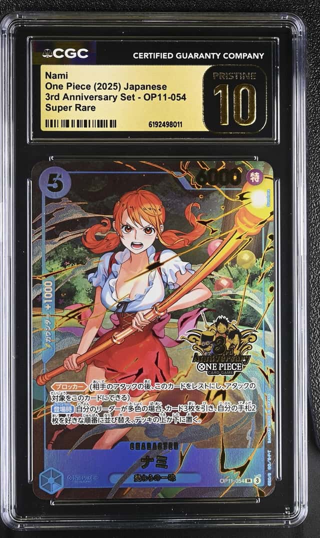 CGC PRISTINE 10 Nami OP11-054 SR One Piece 3rd Anniversary 2025 JP ②