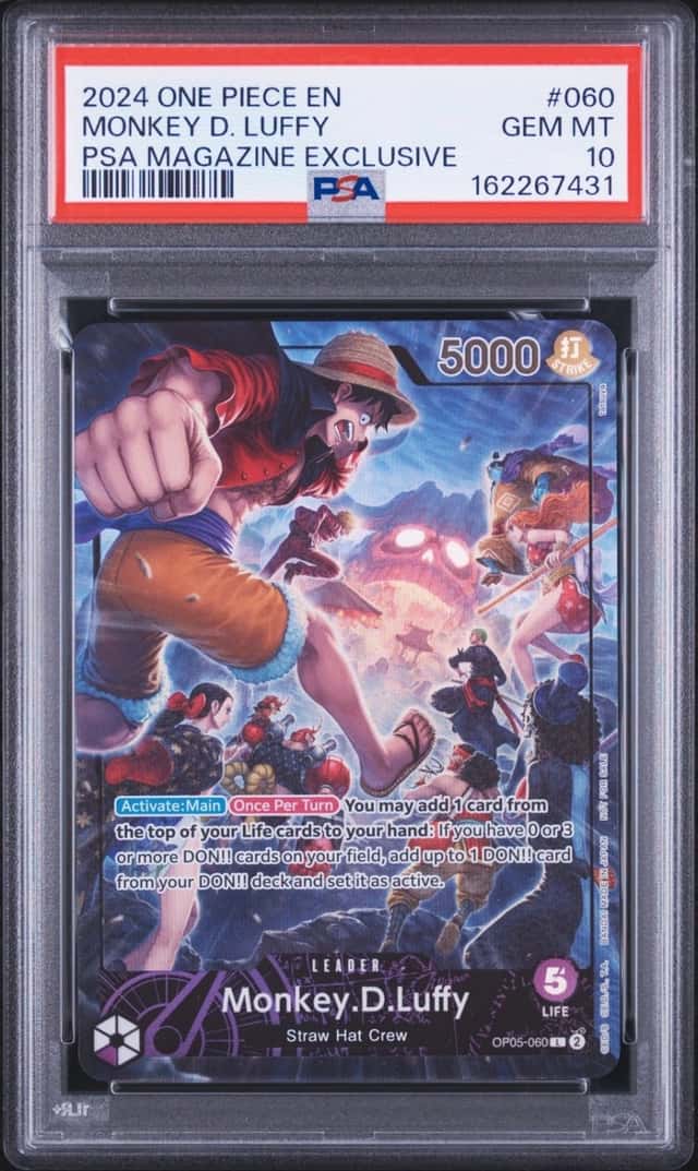 2024 ONE PIECE PROMOS PSA MAGAZINE EXCLUSIVE #060 MONKEY D. LUFFY PSA 10