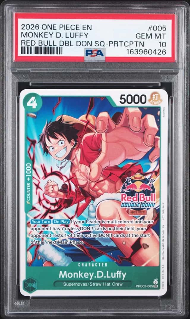 2026 ONE PIECE PROMO DOUBLE DON!! STORE QUALIFIER MONKEY D. LUFFY PSA 10