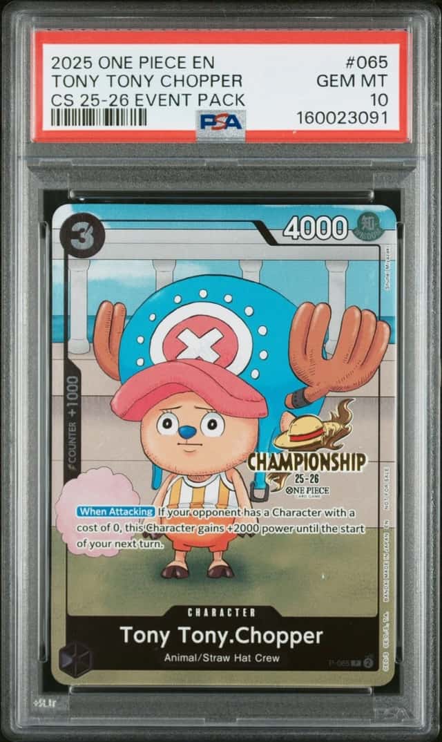 2025 ONE PIECE CHAMPIONSHIP 2025-26 EVENT PACK #065 TONY TONY CHOPPER PSA 10