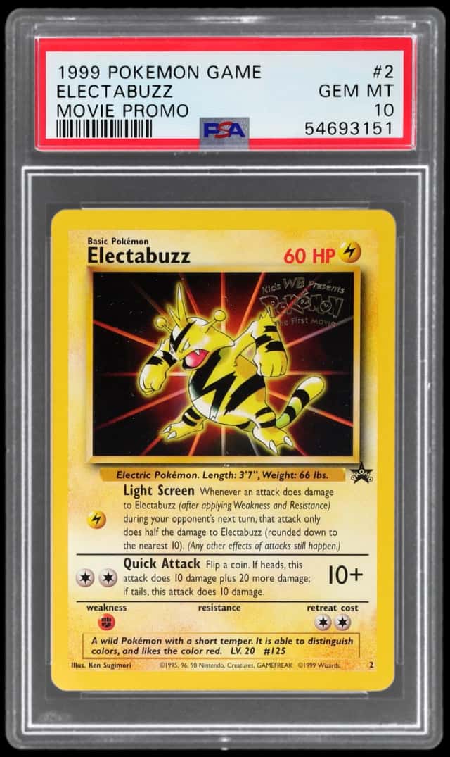 1999 Pokemon Wizards of the Coast Black Star Promo First Movie Electabuzz #2