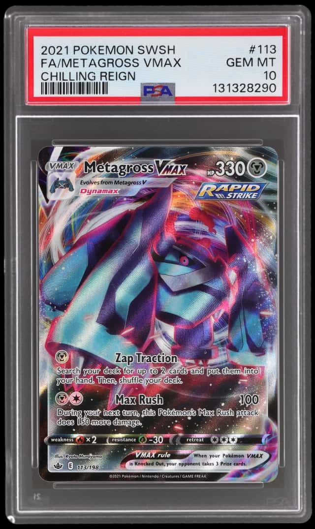 2021 Pokemon Sword and Shield Chilling Reign Metagross Vmax #113