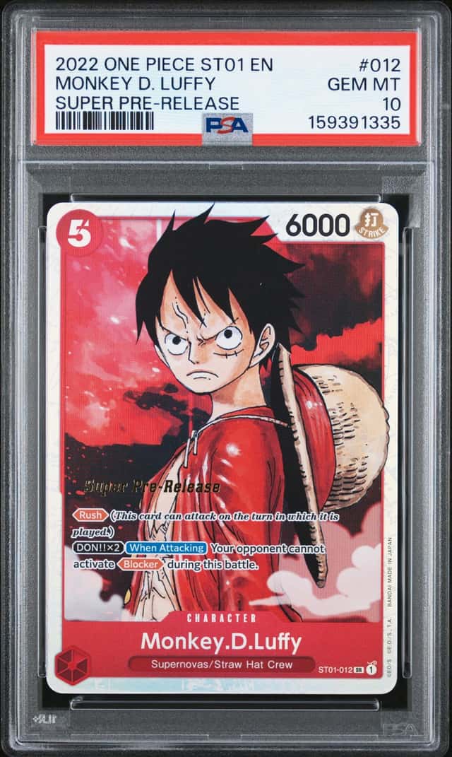 2022 One Piece Starter Deck Straw Hat Crew Super Pre Release Monkey D. Luffy #ST01-012