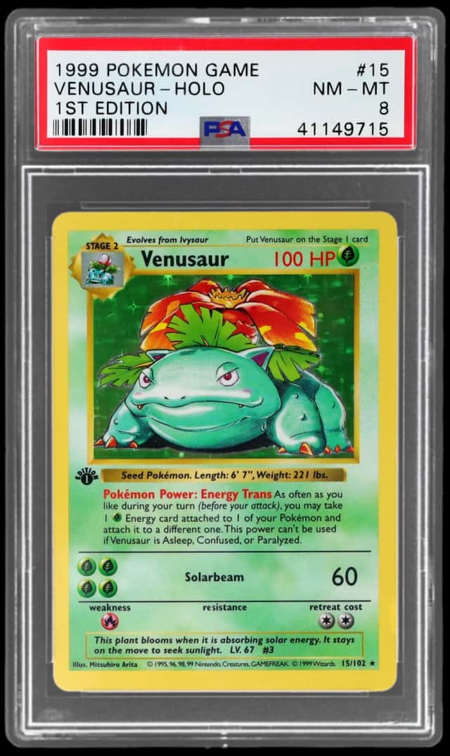 1999 Pokemon Base Set 1st Edition Holo Venusaur #15