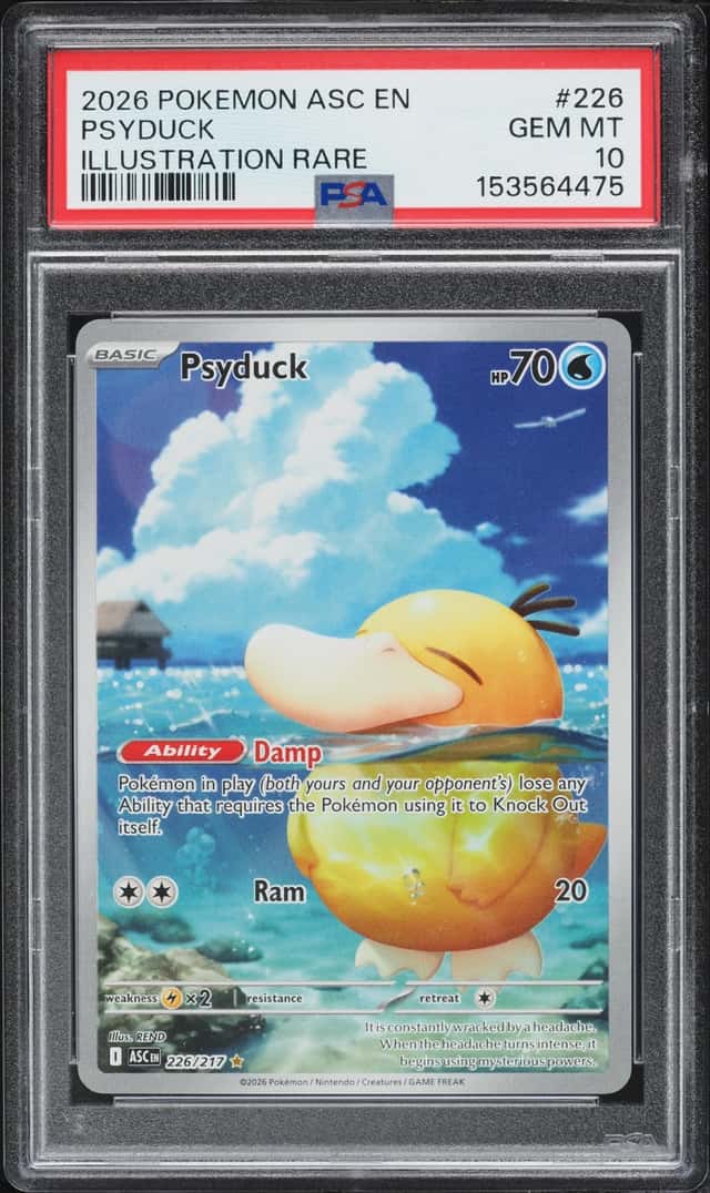 2026 Pokemon Mega Evolution Ascended Heroes IR Psyduck #226 PSA 10 GEM MINT
