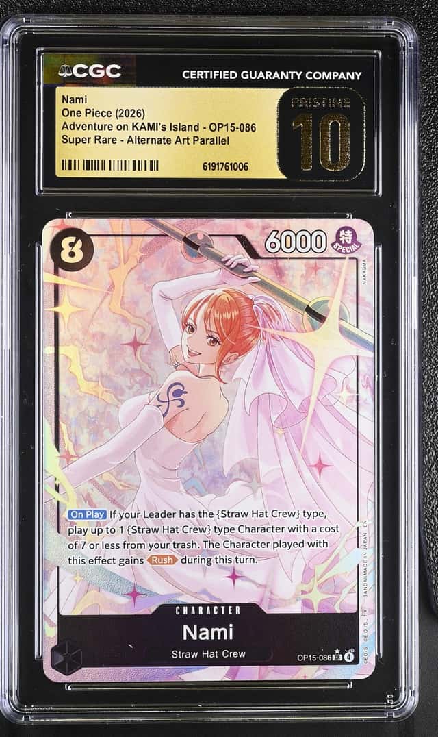 2026 One Piece Adventure On KAMI's Island SR Alt Art Nami #OP15-086 CGC 10 PRISTINE