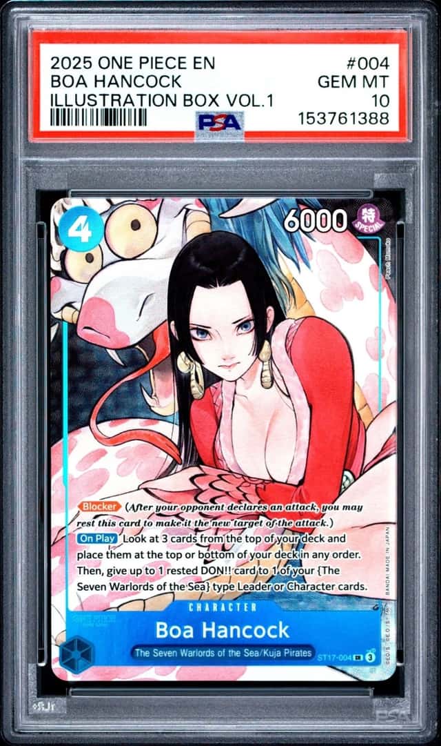 2025 ONE PIECE PROMOS ILLUSTRATION BOX VOL.1 #004 BOA HANCOCK PSA 10