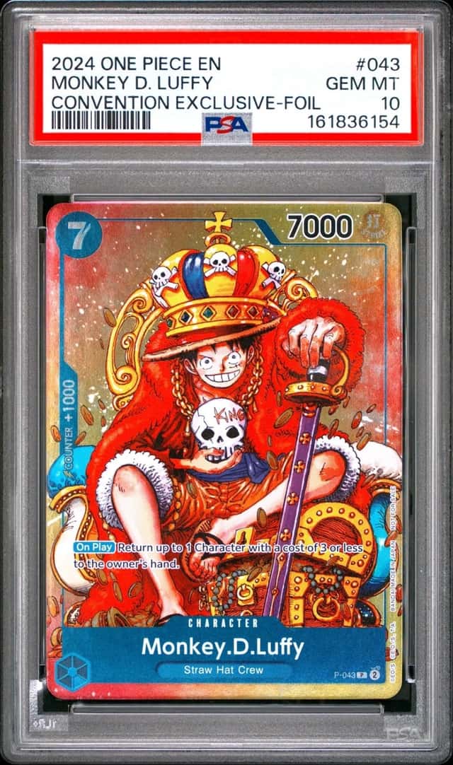 2024 ONE PIECE PROMOS CONVENTION EXCLUSIVE-FOIL #043 MONKEY D. LUFFY PSA 10