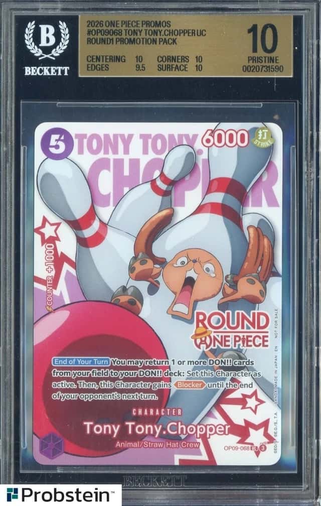 2026 One Piece English OP09068 Tony Tony Chopper Round1 Promo BGS 10 PRISTINE