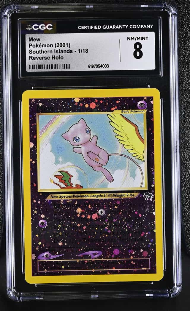 CGC 8 NEAR MINT - Southern Islands Mew - R. Holo - Pokémon 2001 WOTC #1/18