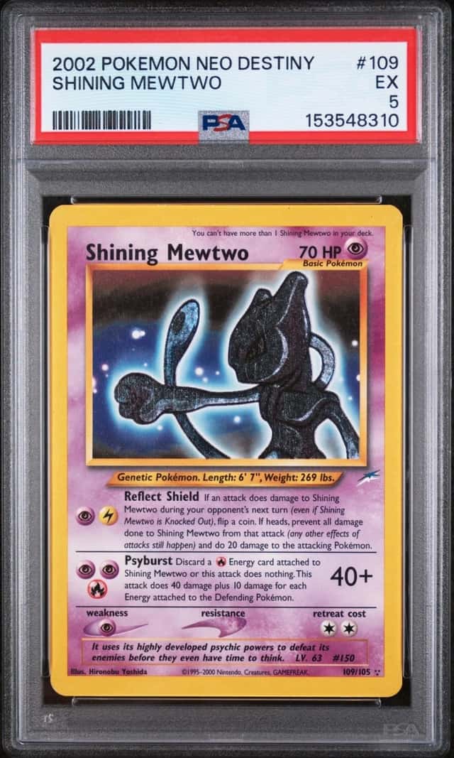 2002 POKEMON NEO DESTINY #109 SHINING MEWTWO PSA 5