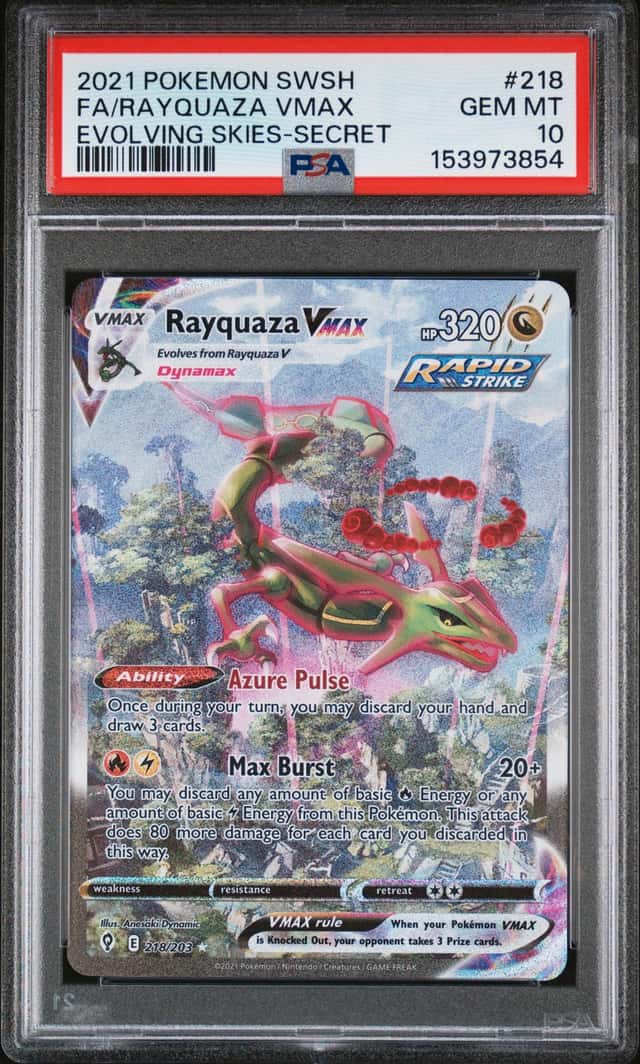 Rayquaza VMAX *PSA 10* Full Art Rare *Evolving Skies* #218 * Pokemon