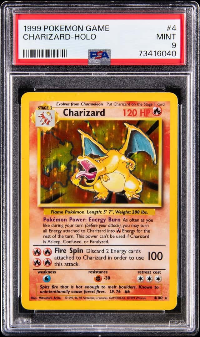 1999 Pokemon Base Set Holo #4 Charizard - PSA MINT 9