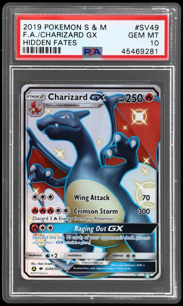2019 Pokemon Sun and Moon Hidden Fates Shiny Vault Charizard Gx #SV49