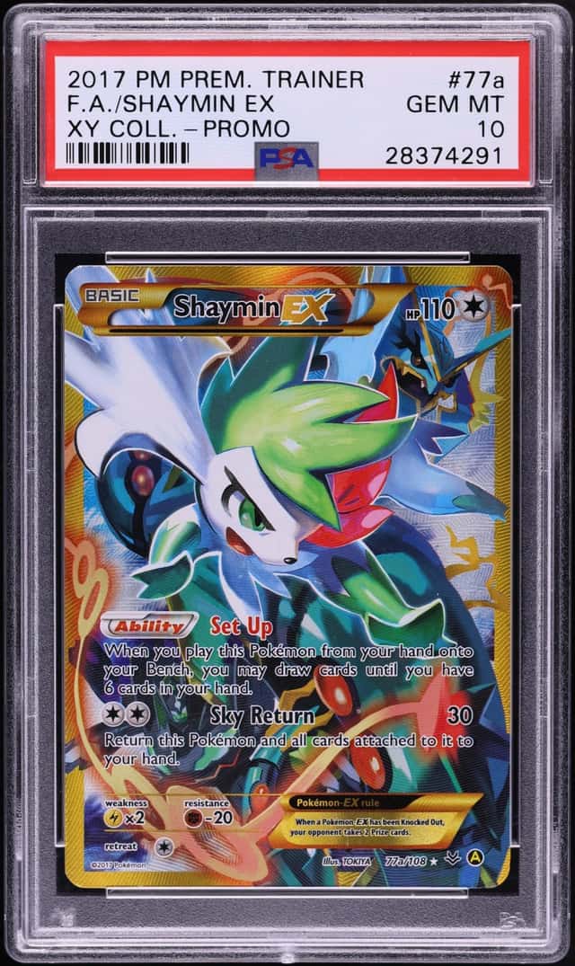 2017 Pokemon XY Premium Trainer Collection Promo Full Art Shaymin EX #77a PSA 10 GEM MINT