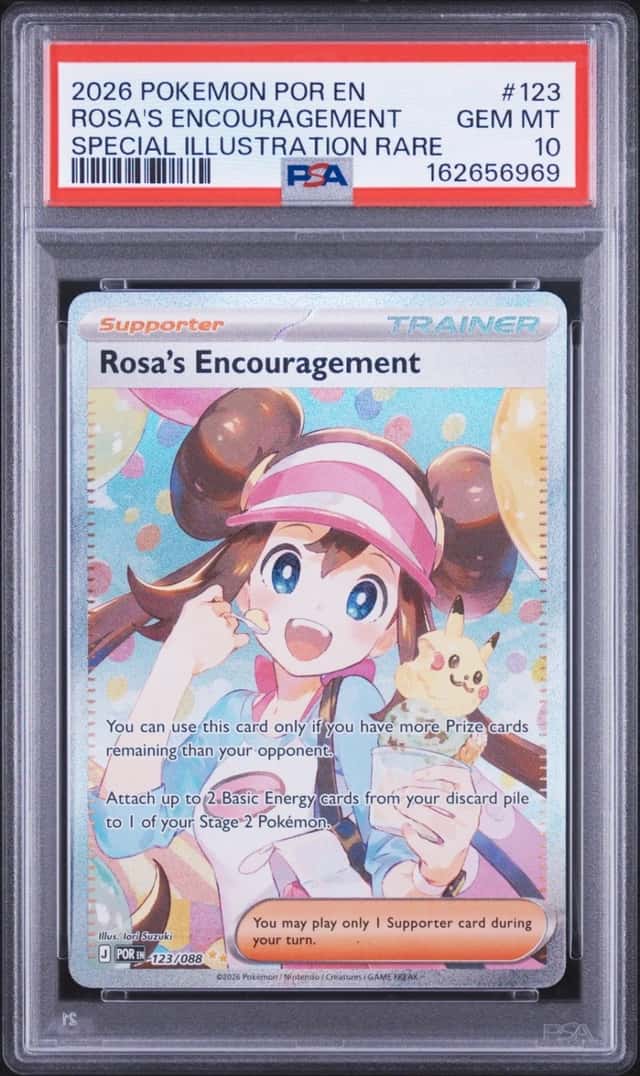 2026 POKEMON PERFECT ORDER SPECIAL ILLUSTRATION RARE ROSA'S ENCOURAGEMENT PSA 10