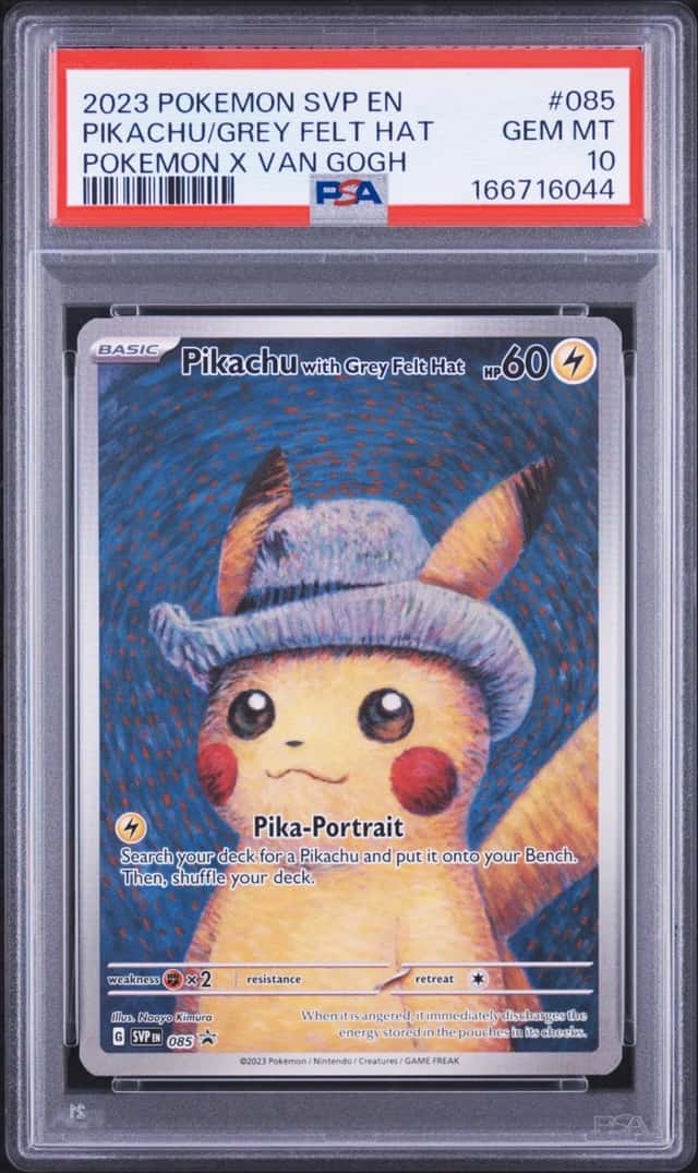 2023 POKEMON SVP EN-SV BLACK STAR PROMO #085 PIKACHU WITH GREY FELT HAT PSA 10