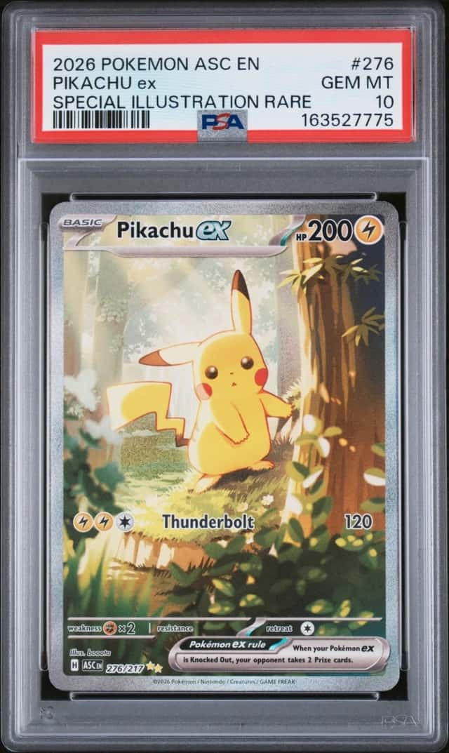 Pokemon Pikachu ex Ascended Heroes 276 Special Illustration Rare PSA 10 Gem Mint