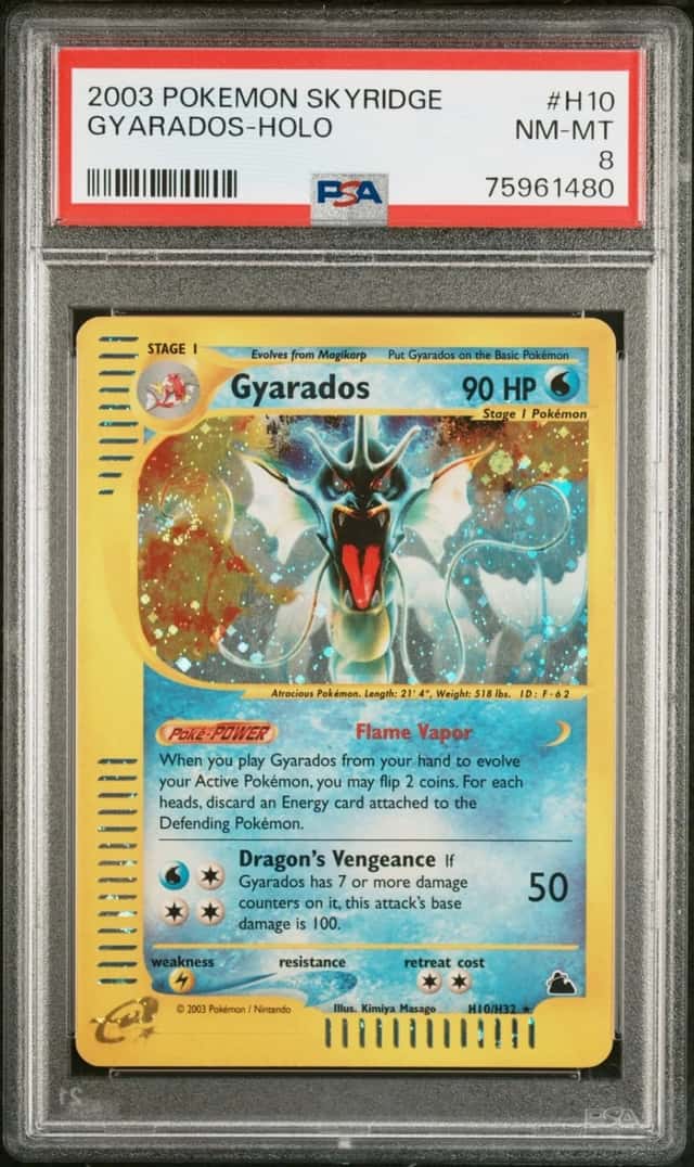 Pokemon Gyarados Holo Skyridge H10/144 PSA 8