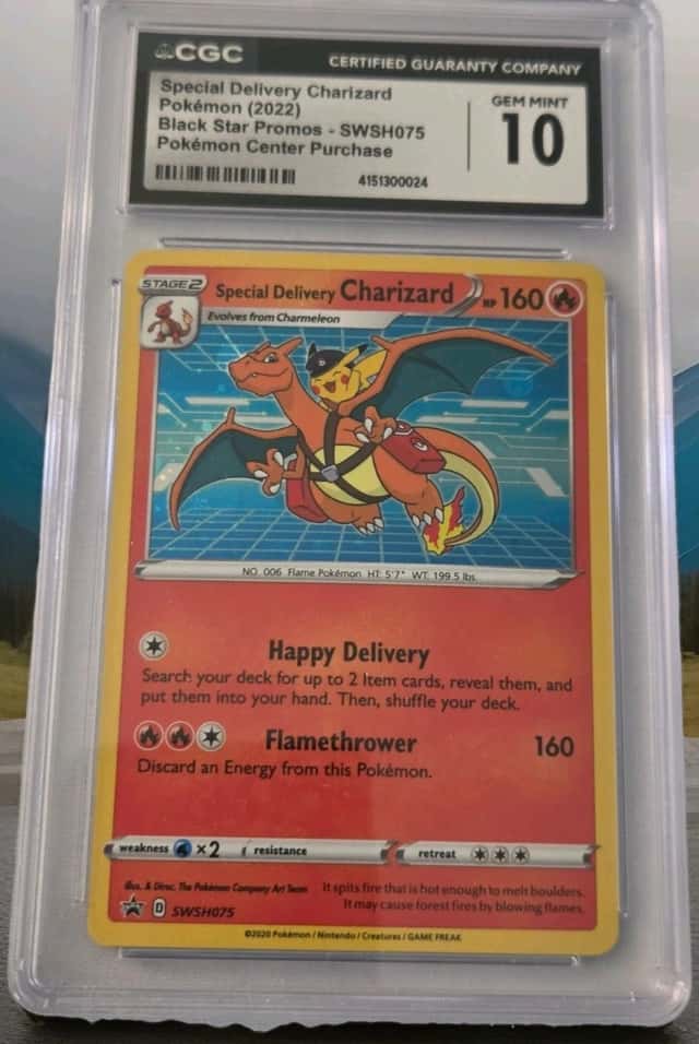CGC 10 Special Delivery Charizard SWSH075 HOLO PROMO Pokemon Center Exclusive!