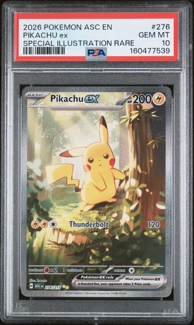 2026 POKEMON ASC EN-ASCENDED HEROES SPECIAL ILLUSTRATION RARE PIKACHU EX PSA 10
