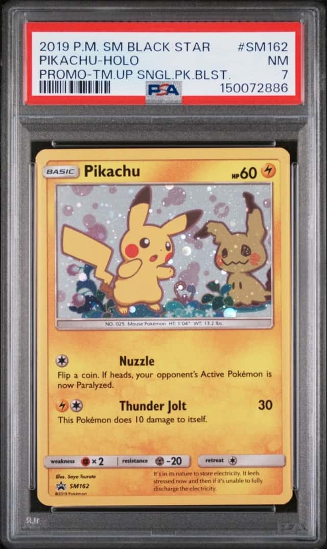 2019 POKEMON SM BLACK STAR PROMO TEAM UP SINGLE PACK BLISTERS PIKACHU-HOLO PSA 7