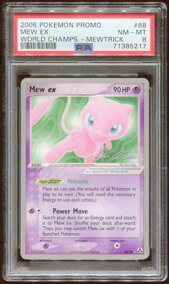 2006 POKEMON WORLD CHAMPIONSHIPS MEWTRICK MEW EX NON-HOLO #88/92 PSA 8 E8