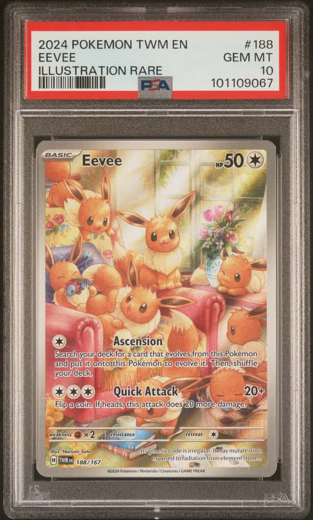 PSA 10 Twilight Masquerade Eevee Illustration 188/167 Pokemon TCG