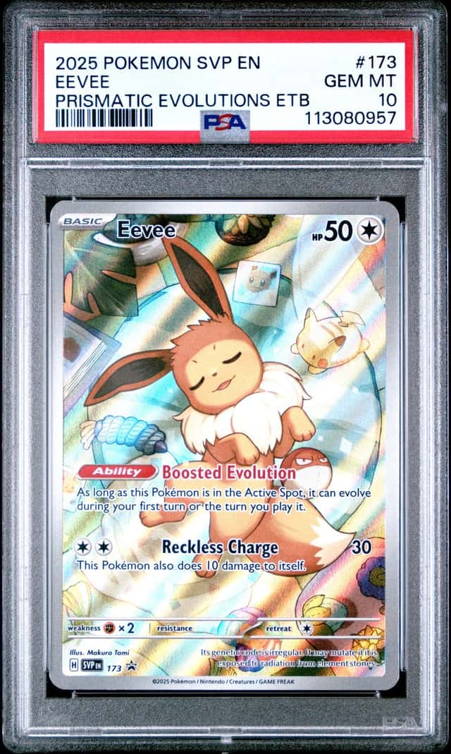 2025 POKEMON SVP EN-SV BLACK STAR PROMO #173 EEVEE PSA 10
