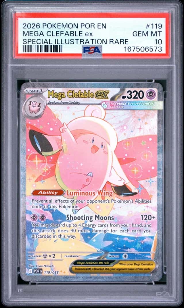 2026 POKEMON PERFECT ORDER SPECIAL ILLUSTRATION RARE MEGA CLEFABLE EX PSA 10