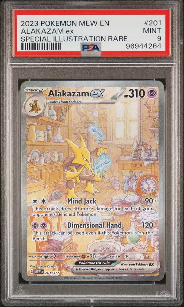 4264 Alakazam ex 2023 Pokemon Scarlet Violet 151 MEW EN #201/165 SIR PSA 9