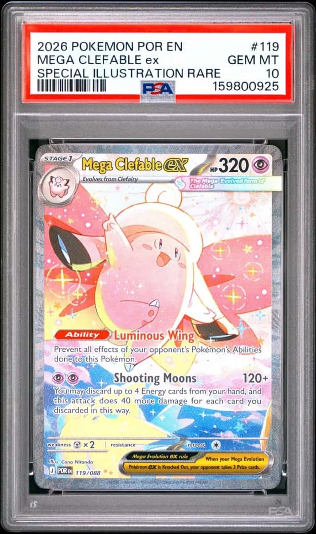 2026 POKEMON PERFECT ORDER SPECIAL ILLUSTRATION RARE MEGA CLEFABLE EX PSA 10