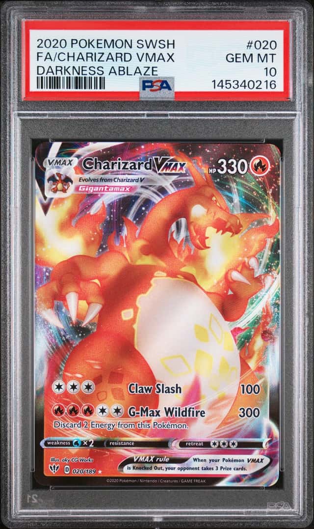 Pokemon PSA 10 Charizard VMAX Holo 2020 020/189 Darkness Ablaze English