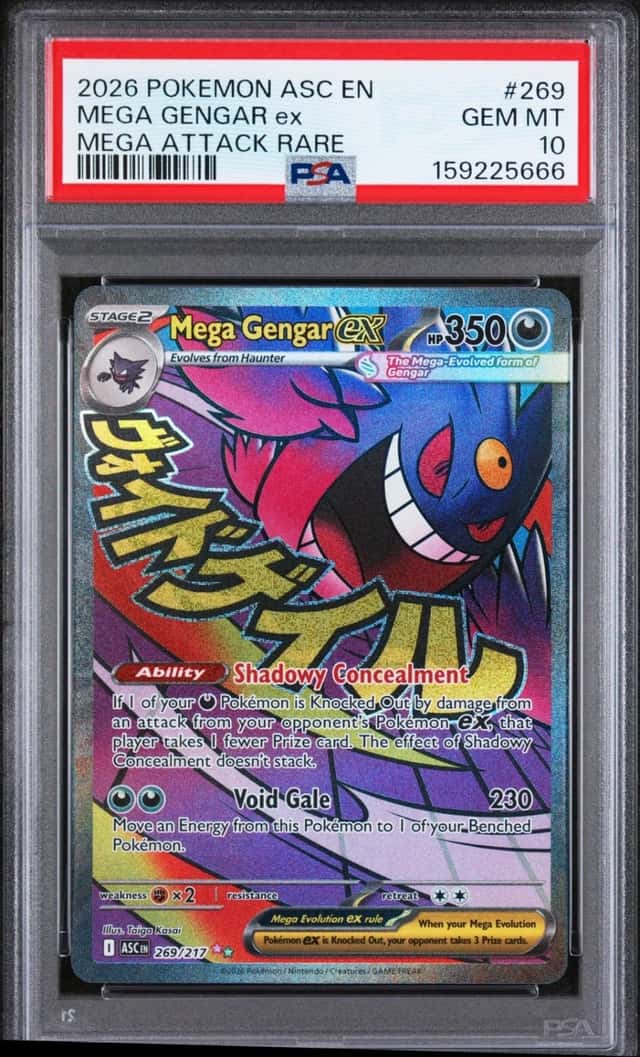 2026 POKEMON ASC EN-ASCENDED HEROES MEGA ATTACK RARE #269 MEGA GENGAR EX PSA 10
