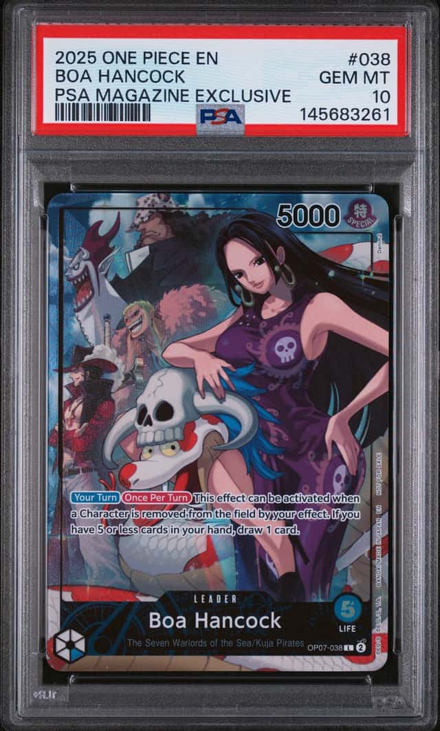 Boa Hancock 2025 PSA 10 Magazine Promo OP07-038 One Piece Promotion Cards Foil