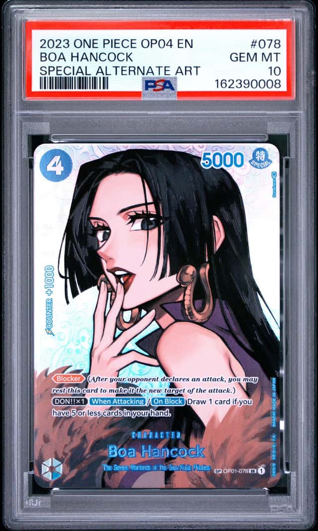2023 ONE PIECE OP04-KINGDOMS OF INTRIGUE #078 BOA HANCOCK PSA 10