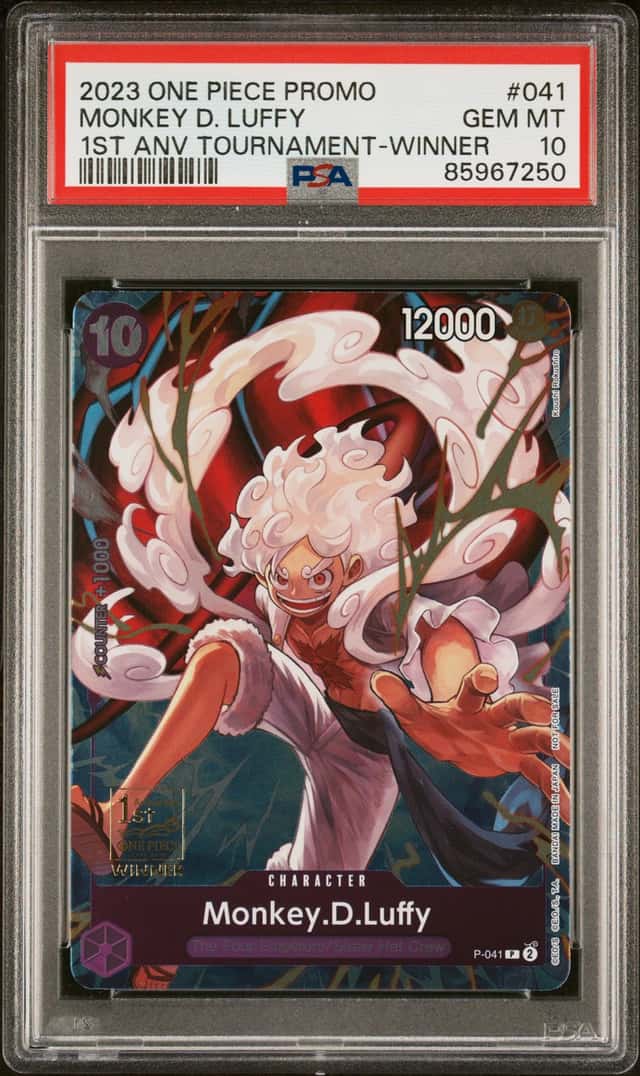 2023 One Piece EN 1st Anniversary Tournament Winner #041 Monkey D Luffy PSA 10