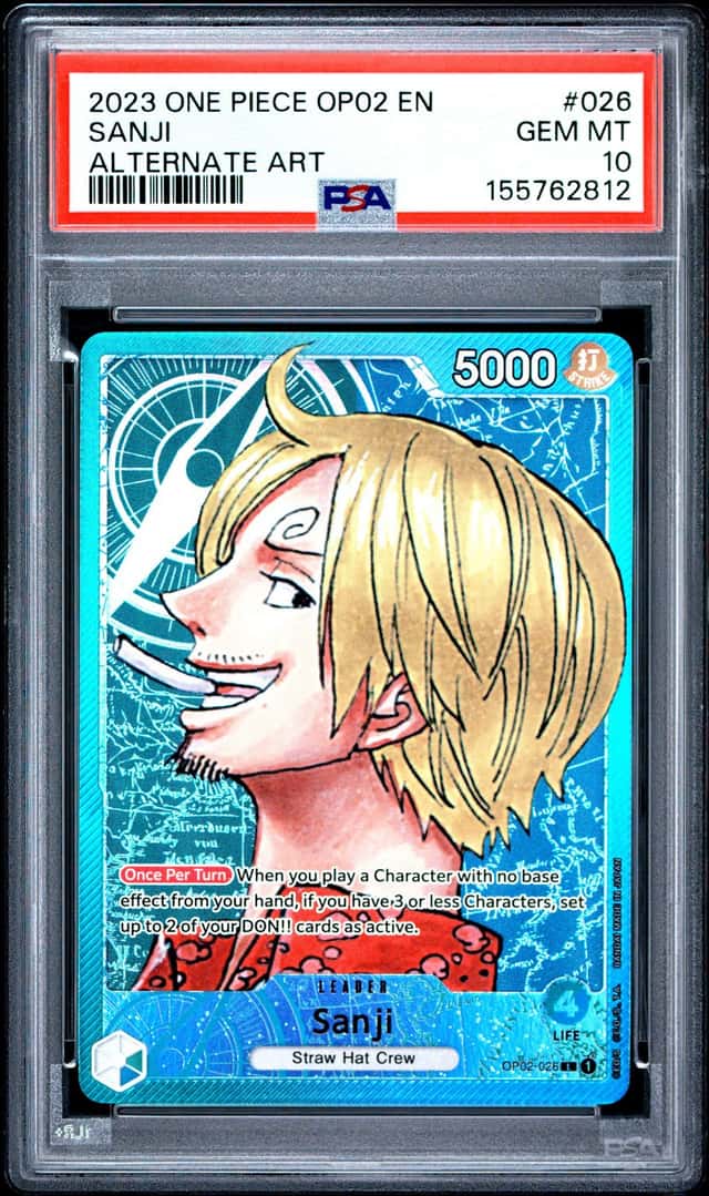 ONE PIECE SANJI 2023 PARAMOUNT WAR #026 ALTERNATE ART PSA 10