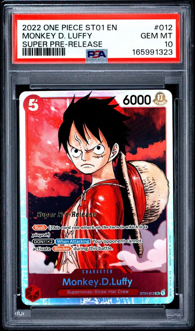 2022 ONE PIECE STARTER DECK ST01-STRAW HAT CREW #012 MONKEY D. LUFFY PSA 10