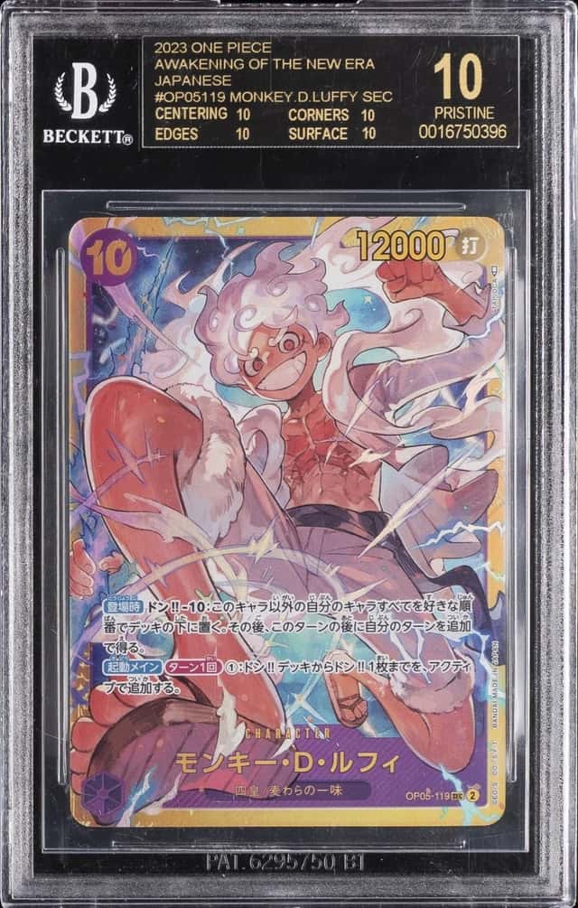 2023 ONE PIECE AWAKENING OF THE NEW ERA JPN MONKEY D. LUFFY BGS 10 BLACK LABEL