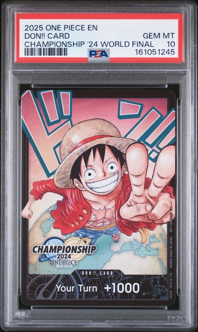 2025 ONE PIECE PROMOS CHAMPIONSHIP 2024 WORLD FINAL DON!! CARD PSA 10