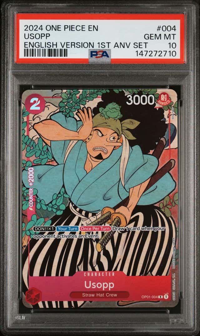 2024 ONE PIECE ENGLISH VERSION 1ST ANNIVERSARY SET #004 USOPP PSA 10