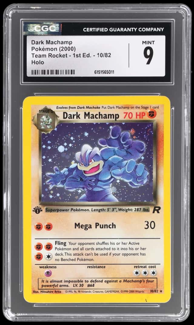 2000 Pokemon Team Rocket 1st Edition Dark Machamp #10