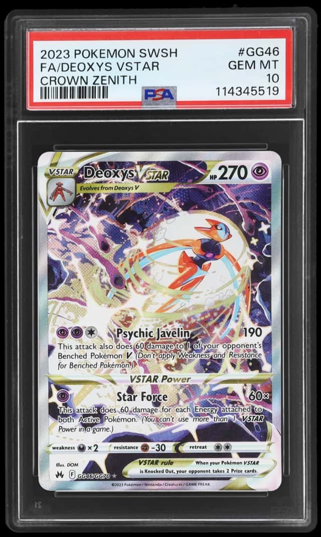 2023 Pokemon Sword and Shield Crown Zenith Galarian Gallery Deoxys Vstar #GG46