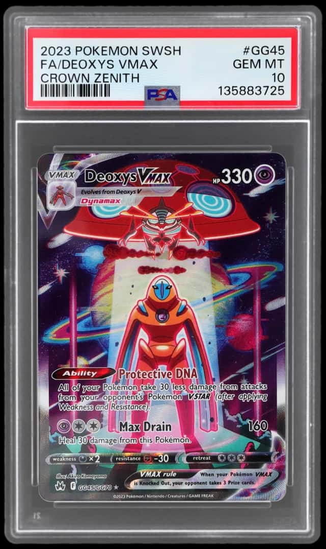 2023 Pokemon Sword and Shield Crown Zenith Galarian Gallery Deoxys Vmax #GG45