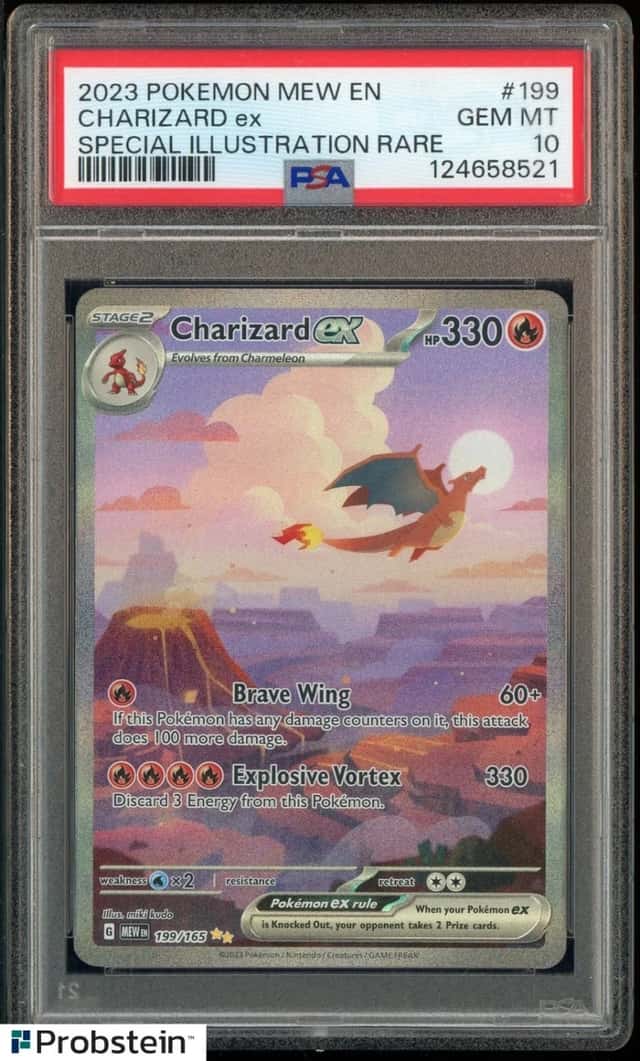 2023 Pokemon MEW EN Special Illustration Rare #199 Charizard ex PSA 10 GEM MINT