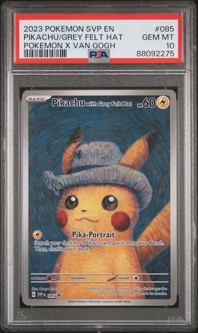 88092275 Pikachu 2023 Pokemon SV Black Star Promos #085 Van Gogh PSA 10