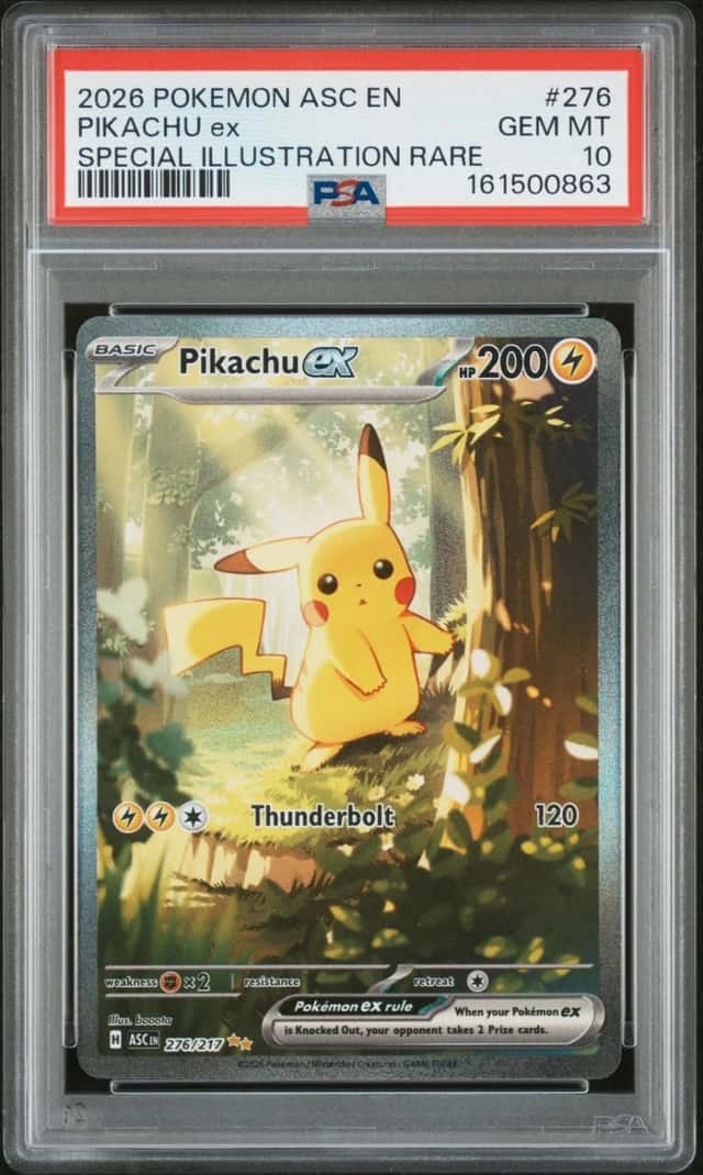 2026 POKEMON ASC EN-ASCENDED HEROES SPECIAL ILLUSTRATION RARE PIKACHU EX PSA 10