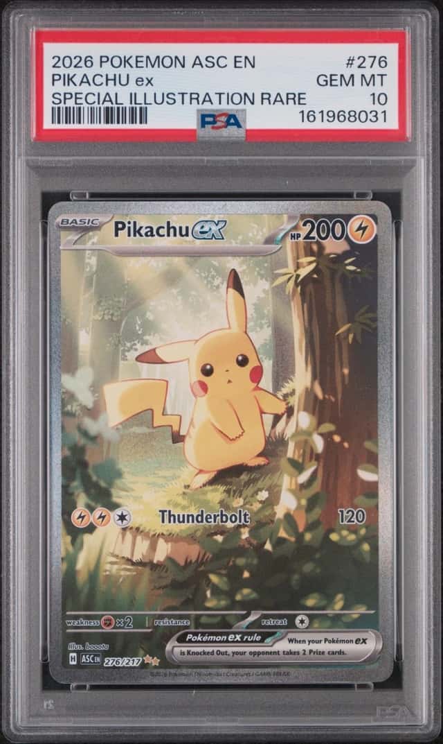 2026 POKEMON ASC EN-ASCENDED HEROES SPECIAL ILLUSTRATION RARE PIKACHU EX PSA 10