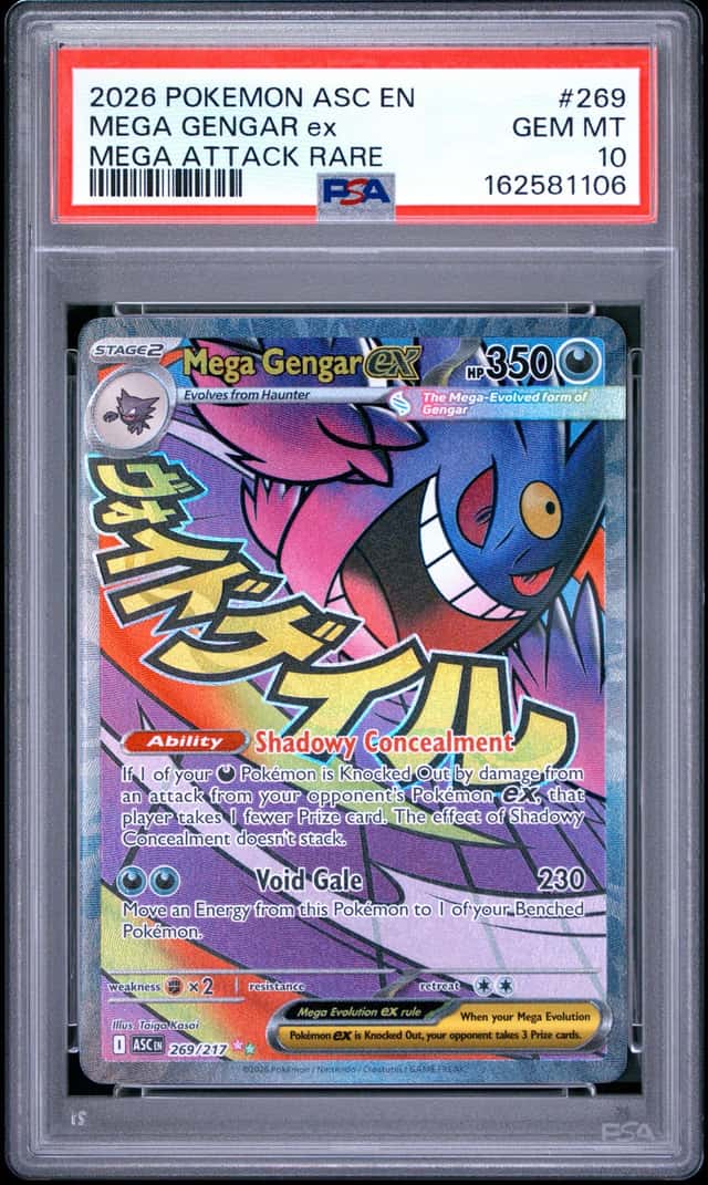2026 POKEMON ASC EN-ASCENDED HEROES MEGA ATTACK RARE #269 MEGA GENGAR EX PSA 10